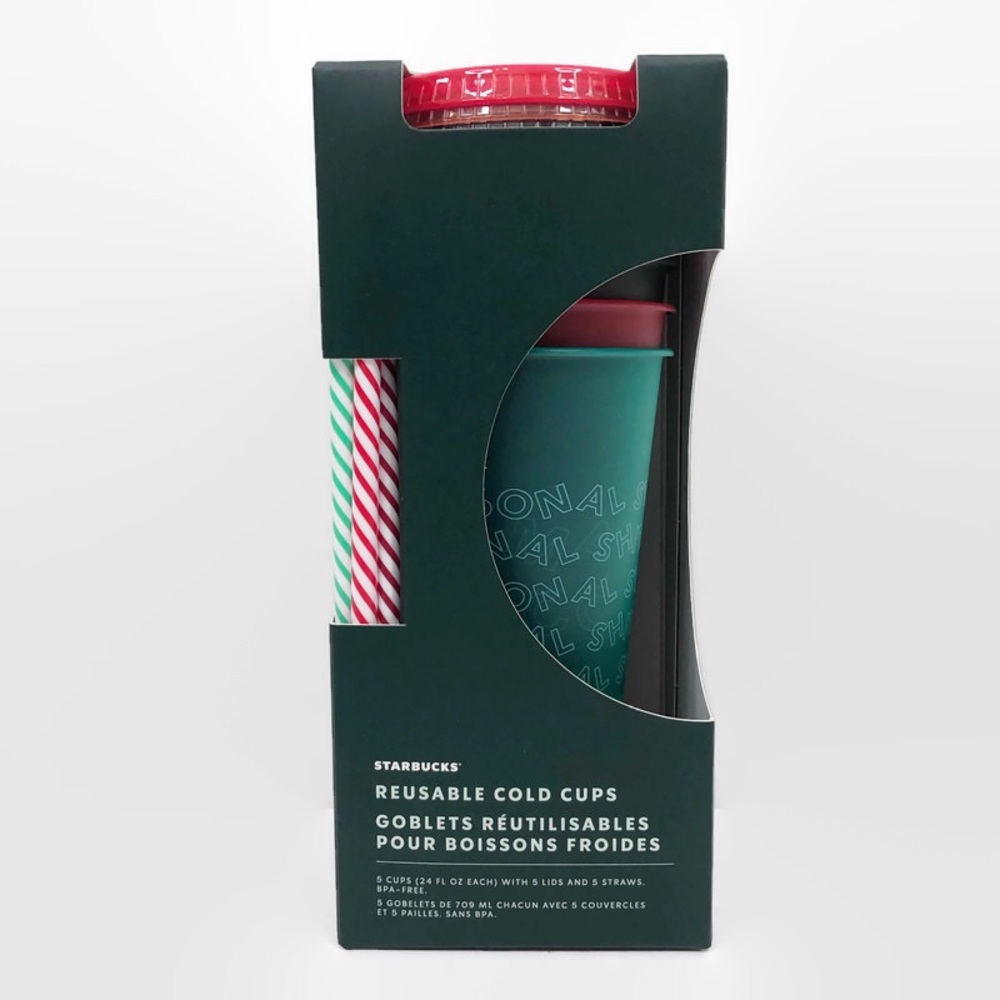 SOLD Starbucks Limited Holiday 2019 Reusable Cold Cups - Picture 1 of 4